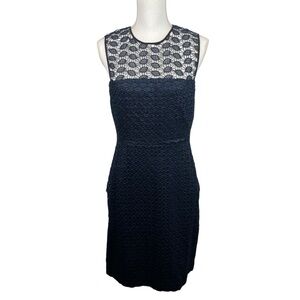 DVF | Navy Blue Kinchu Lace Designer Dress